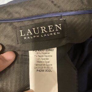 Lauren Ralph Lauren Pants Mens P42x32 Mini Navy Blue check , with stretch.